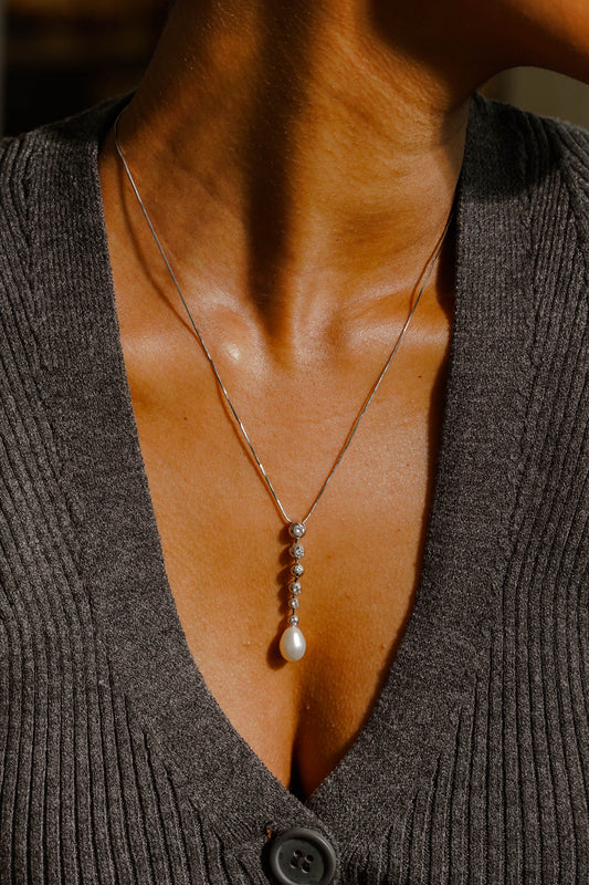 Pearl Diamond Necklace Set